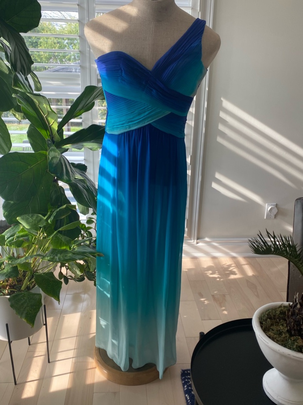 BCBGMaxAzria Turquoise and Royal Blue Dress